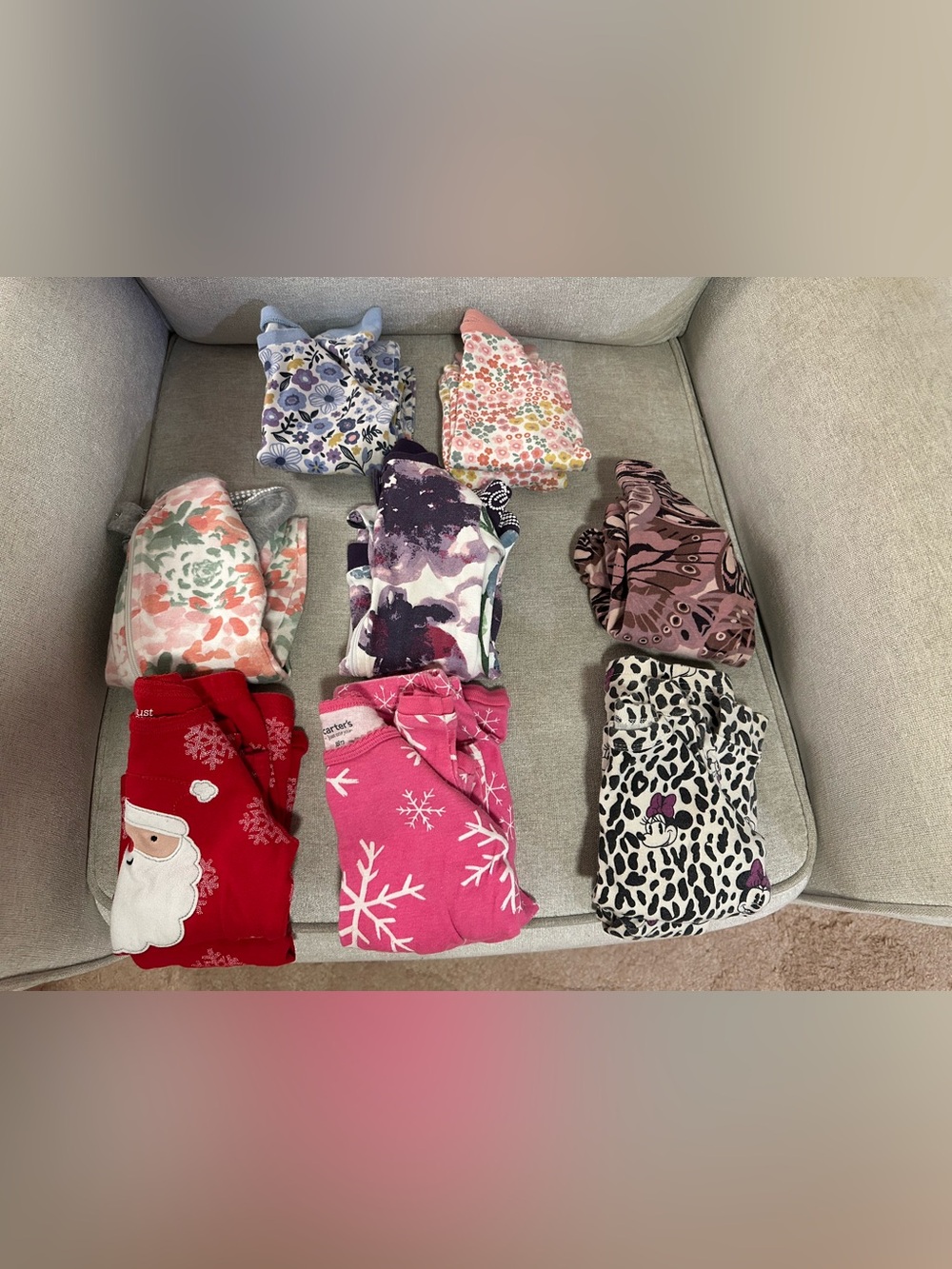 8 Pairs of Toddler 18 Month Pajamas (Gap, Honest, Carters, Burts Bees)